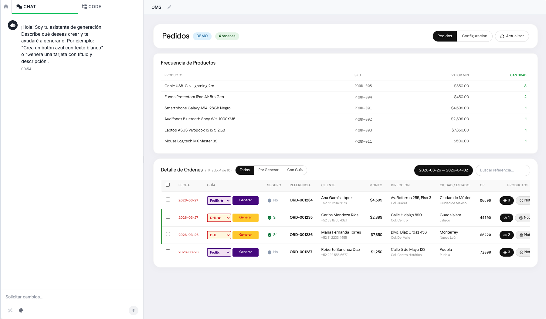 App Builder - Interface screenshot