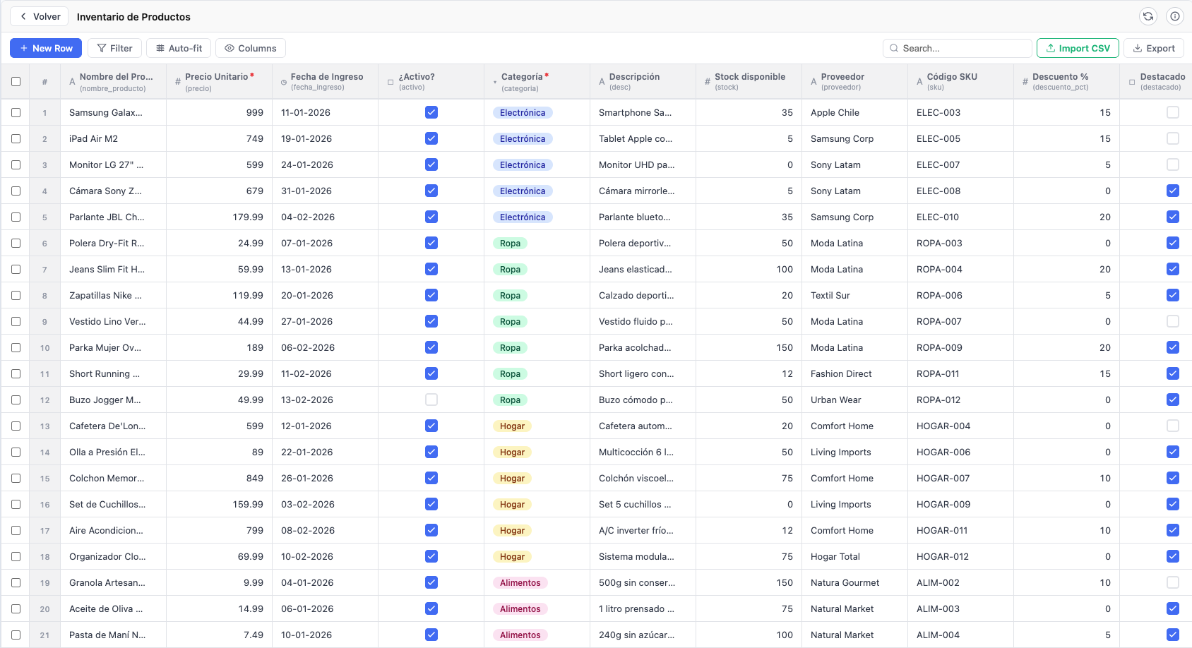 Knowledge Bases - Interface screenshot